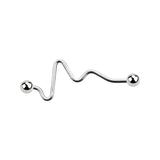 Industrial Heartbeat Barbell (Surgical Steel)
