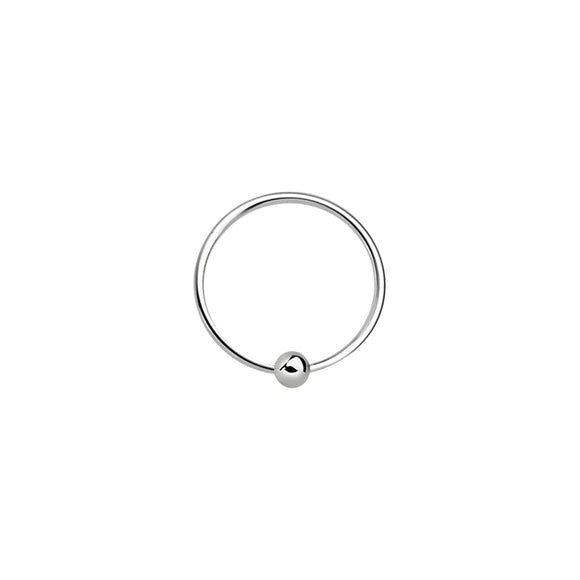 Ball Nose Ring (Sterling Silver)